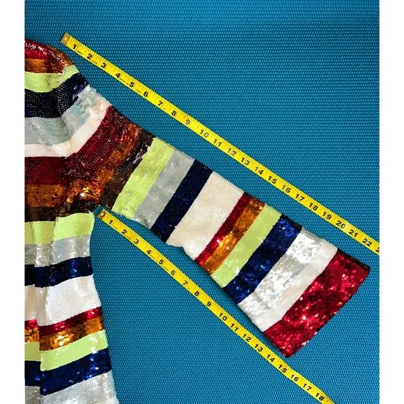 Alice + Olivia Mailynn Sequin Striped Multicolored Mini Dress - Picture 15 of 16